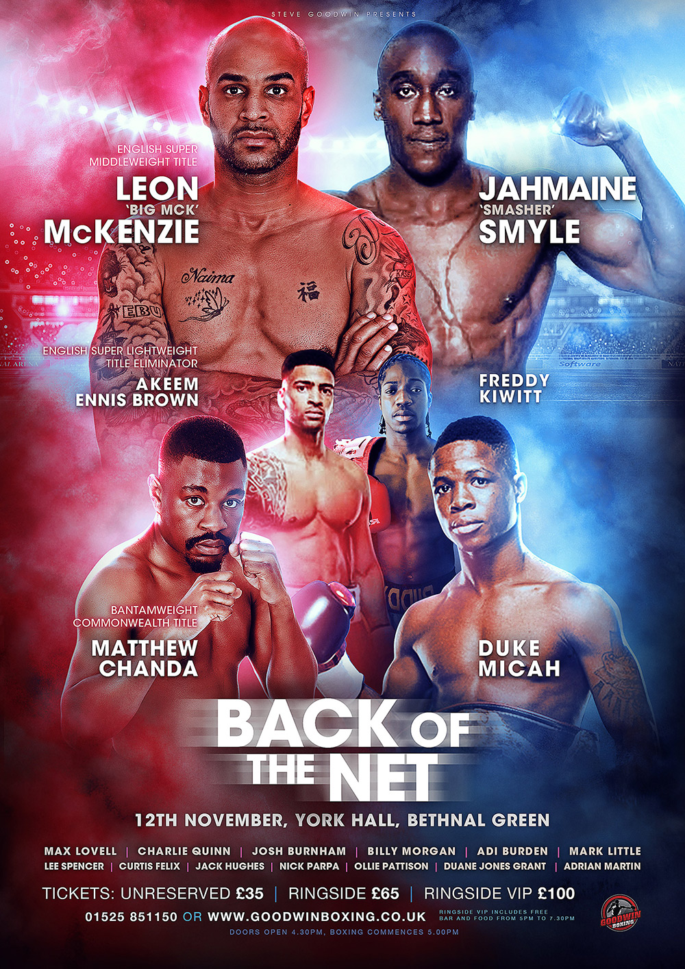 poster for back of the net in east london