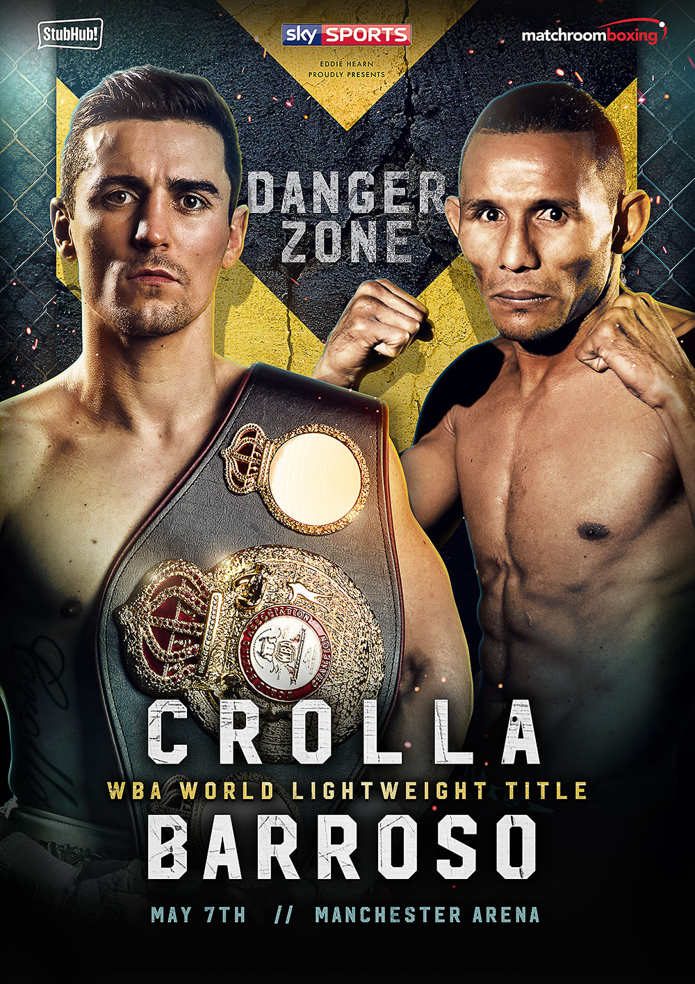 anthony crolla ismael barroso manchester boxing poster design