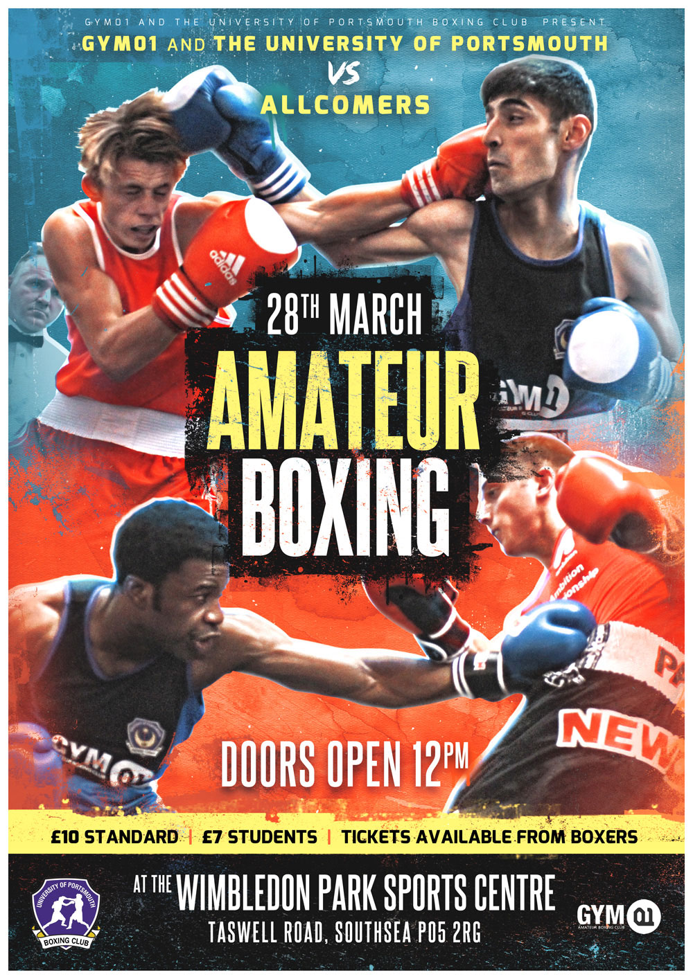 fight poster for Amateur Boxing Gym01