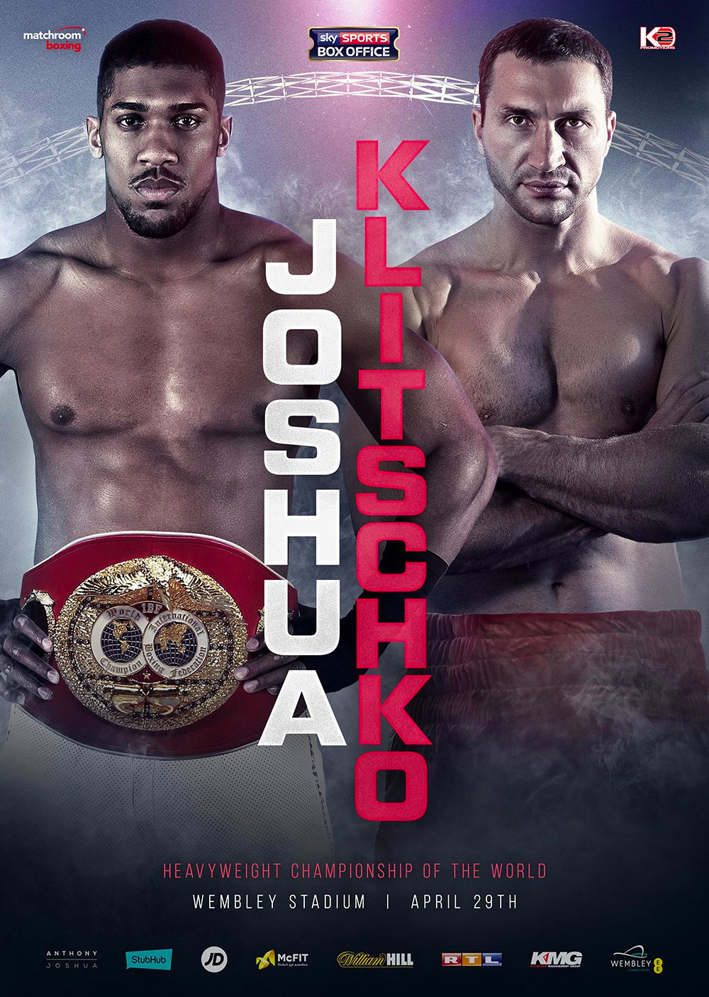 poster for anthony joshua vs wladimir klitschko