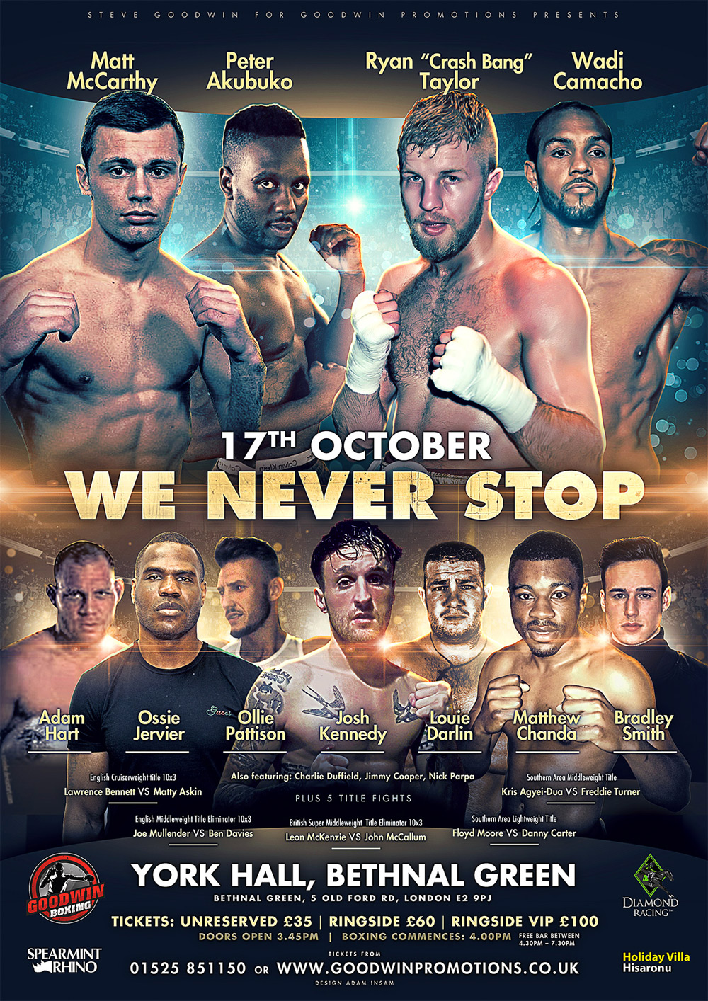 weneverstop boxing poster design
