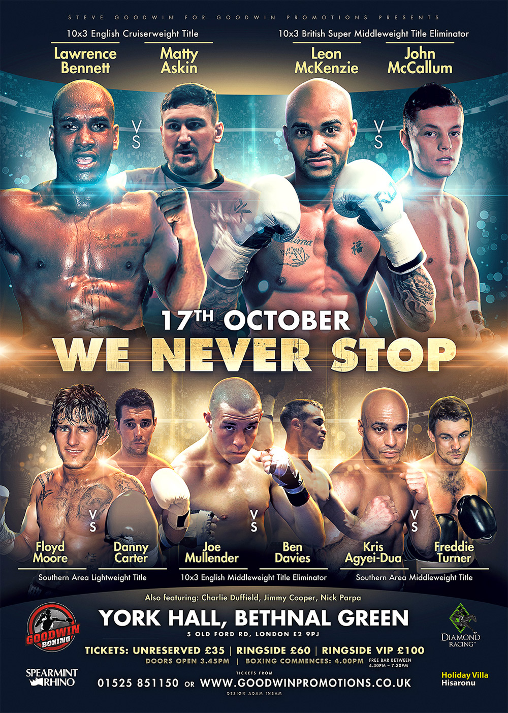 weneverstop boxing poster design